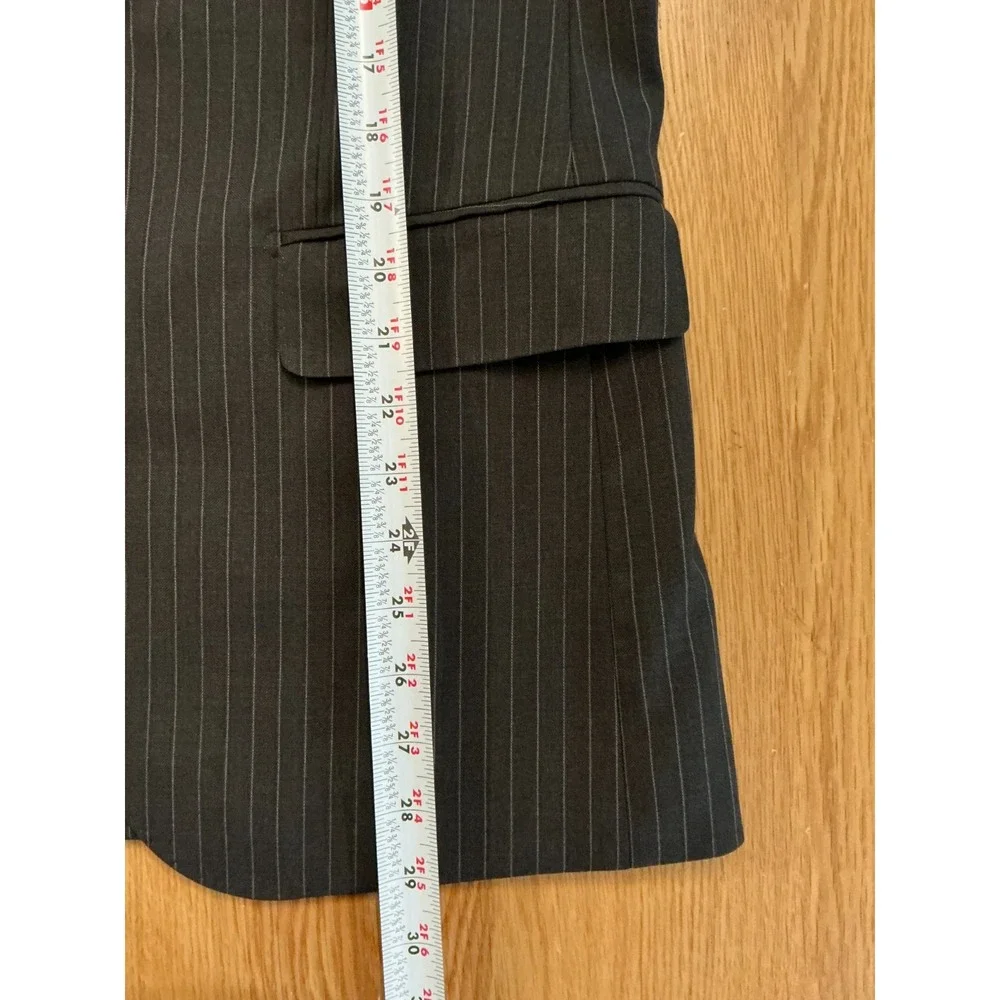 Mitsumine Blazer Jacket Loro Piana Super 130's‎ Wool Charcoal Pinstripe 38R (A5)